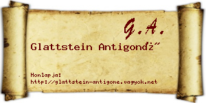 Glattstein Antigoné névjegykártya